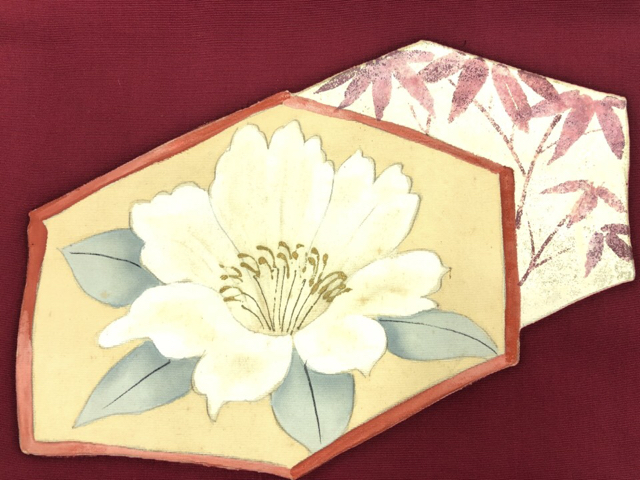 JAPANESE KIMONO / ANTIQUE NAGOYA OBI / SHIOZE / FLOWER